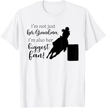 Barrel Racing Grandma T Shirt Cowgirl Horse Riding Racer T-Shirt