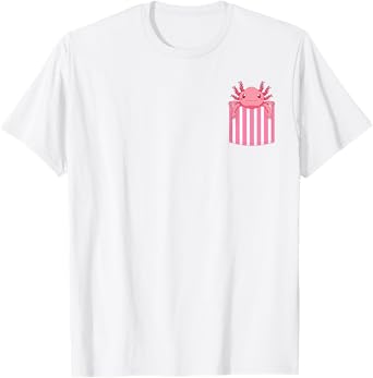 Mexican Amphibian Salamander Animal Lover Pocket Axolotl T-Shirt