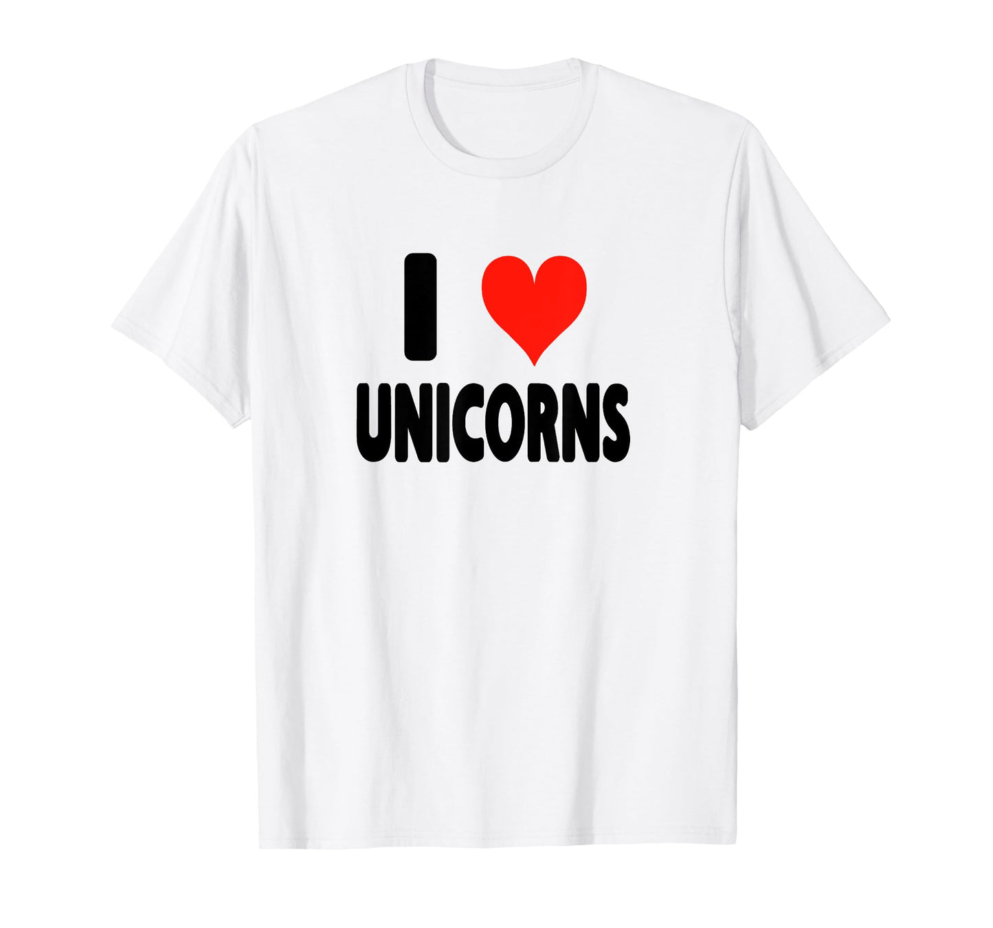 I Love Unicorns - Heart T-Shirt