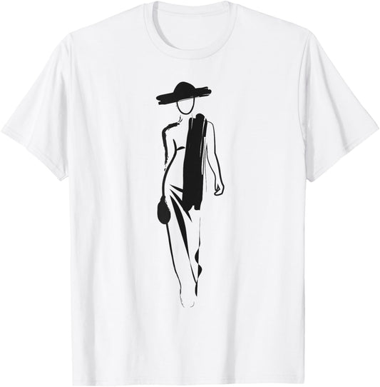 Fashion design fashion sketch catwalk model T-Shirt