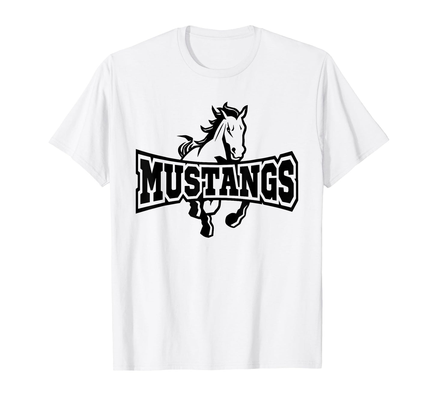 Mustangs Teacher Student School Sports Fan Team Spirit T-Shirt