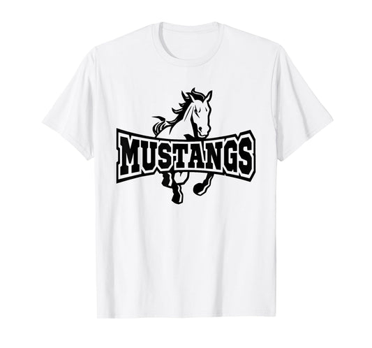 Mustangs Teacher Student School Sports Fan Team Spirit T-Shirt