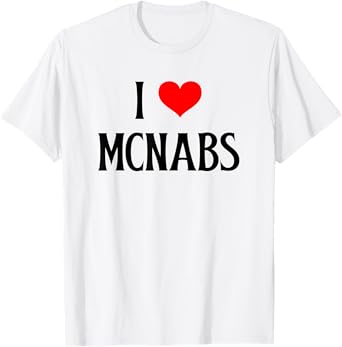 I Love McNabs I Heart McNabs Collie Dog Lover Pet Puppy Dog Men Women Kids T-Shirt