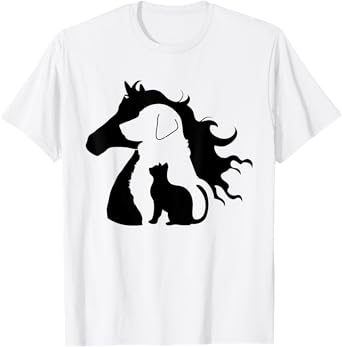 Cute Horse Dog Cat Lover Tee Women Mom Dad Kids Toddler T-Shirt