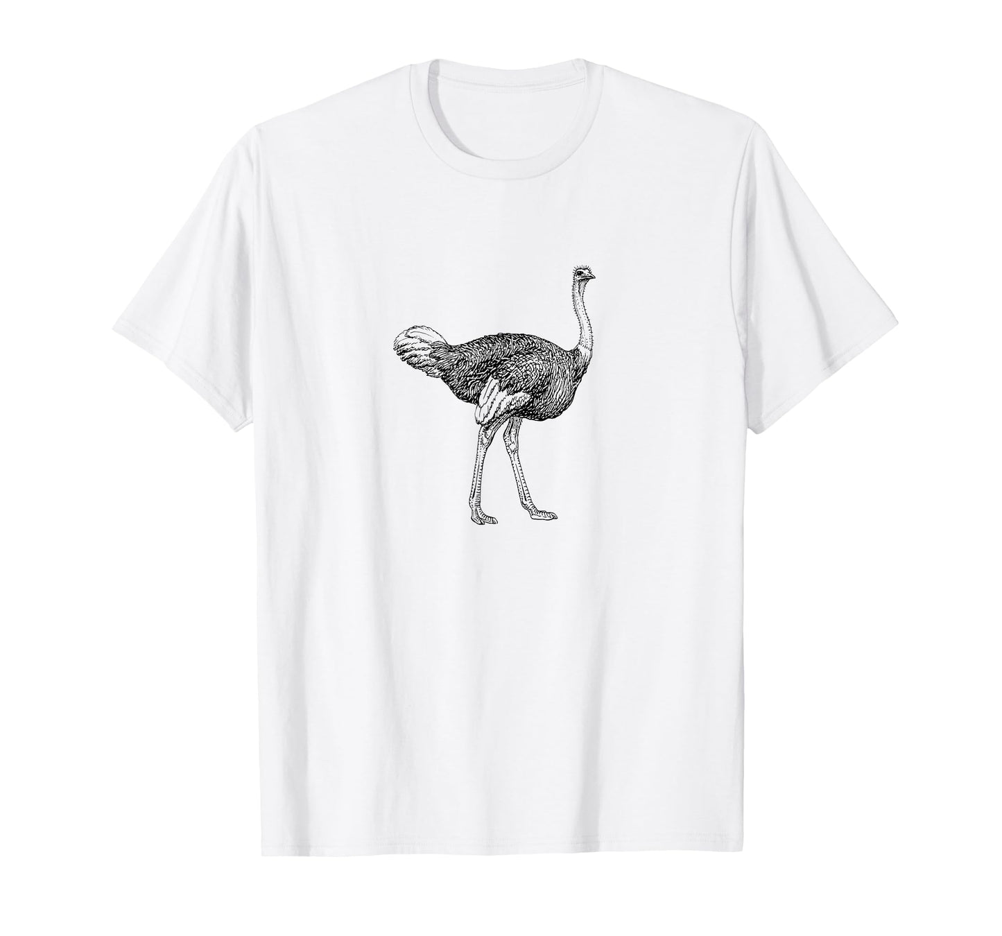 Vintage Ostrich Graphic T-Shirt Funny Ostrich Hipster Tee