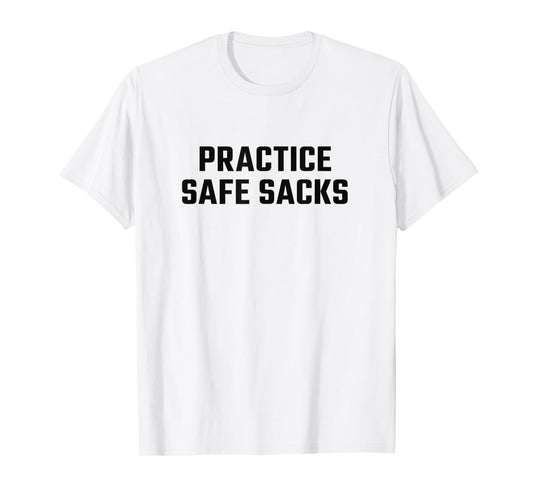Practice Safe Sacks, Lazy Halloween Football T-Shirt