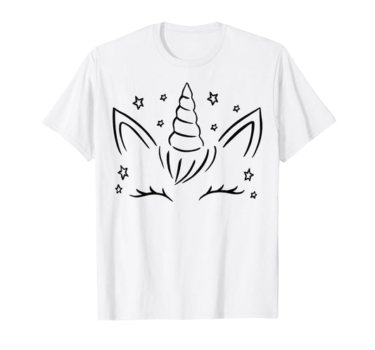 Unicorn Horn Stars For Coloring Fun DIY Do It Yourself Color T-Shirt