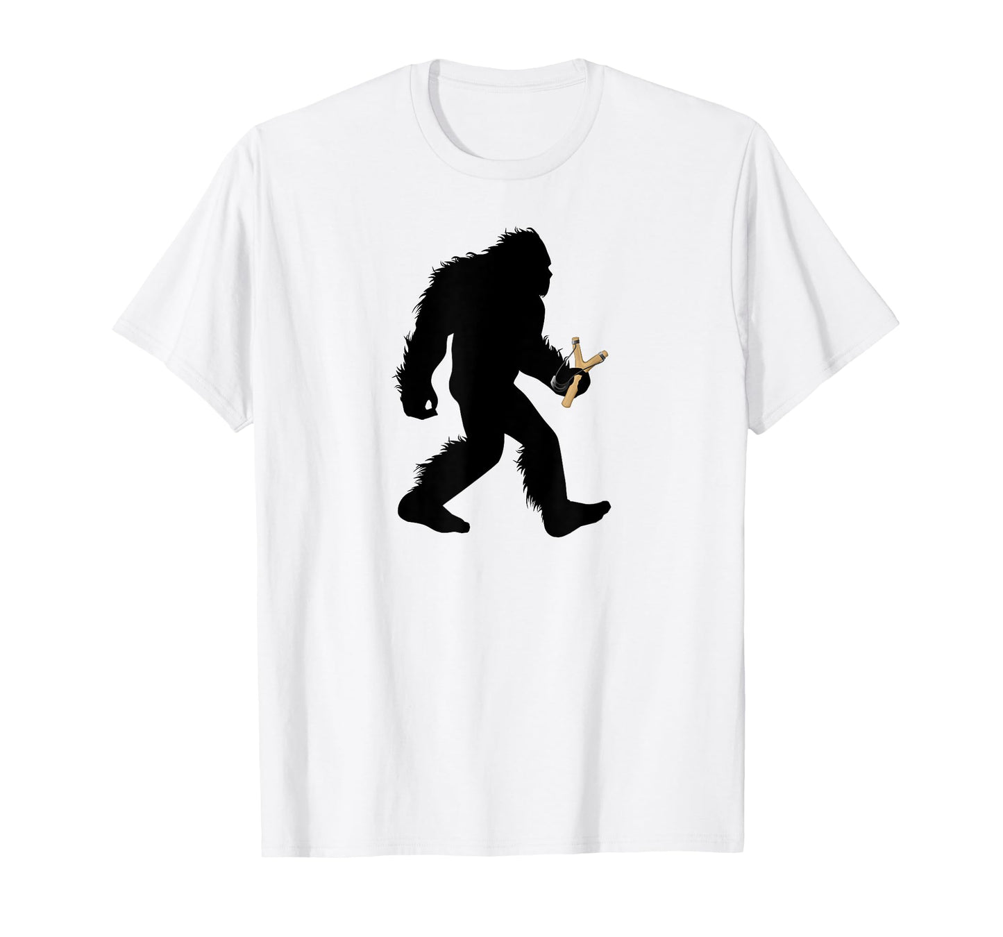 Bigfoot Slingshot T-Shirt, Sasquatch Slingshotting Tee Gift T-Shirt