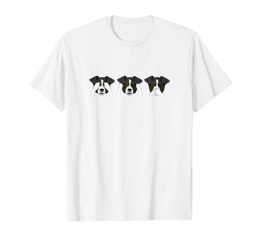 See no evil, Hear No Evil Speak No evil Dog Tshirts Funny T-Shirt for Men Women Girls Kids