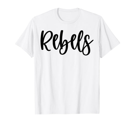 Rebels School Spirit Team Mascot Game Night T-Shirt
