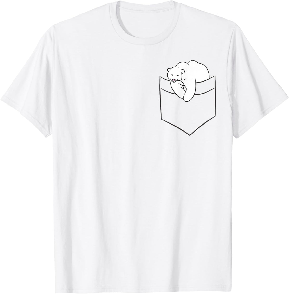 Polar Bear In The Pocket Cute Polar Bear T-Shirt