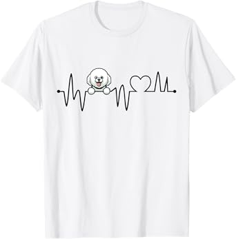 Bichon Frise Heartbeat - Men Women Kids Bichon Lover T-Shirt