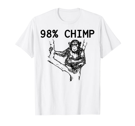 98% Chimp Evolution Science Monkey T-Shirt T-Shirt