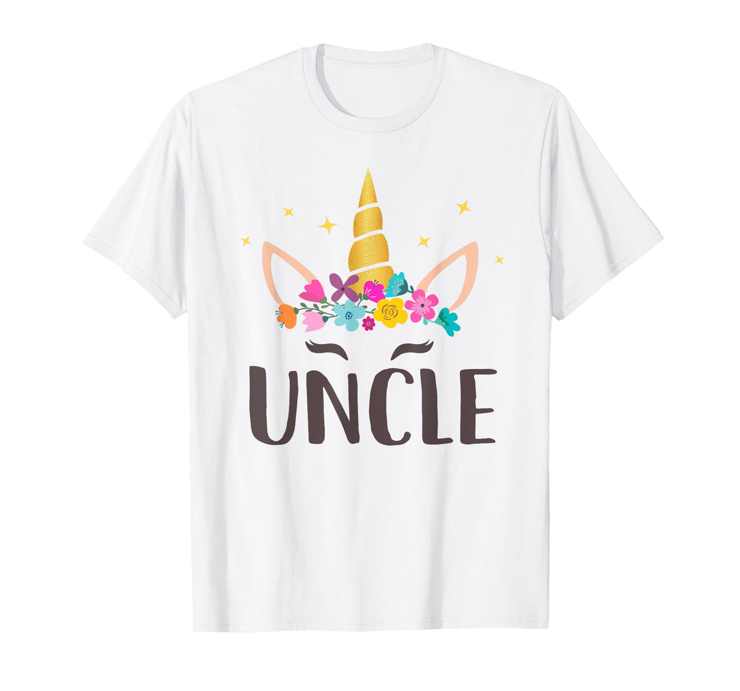 Uncle Unicorn Floral Birthday Matching T-Shirt