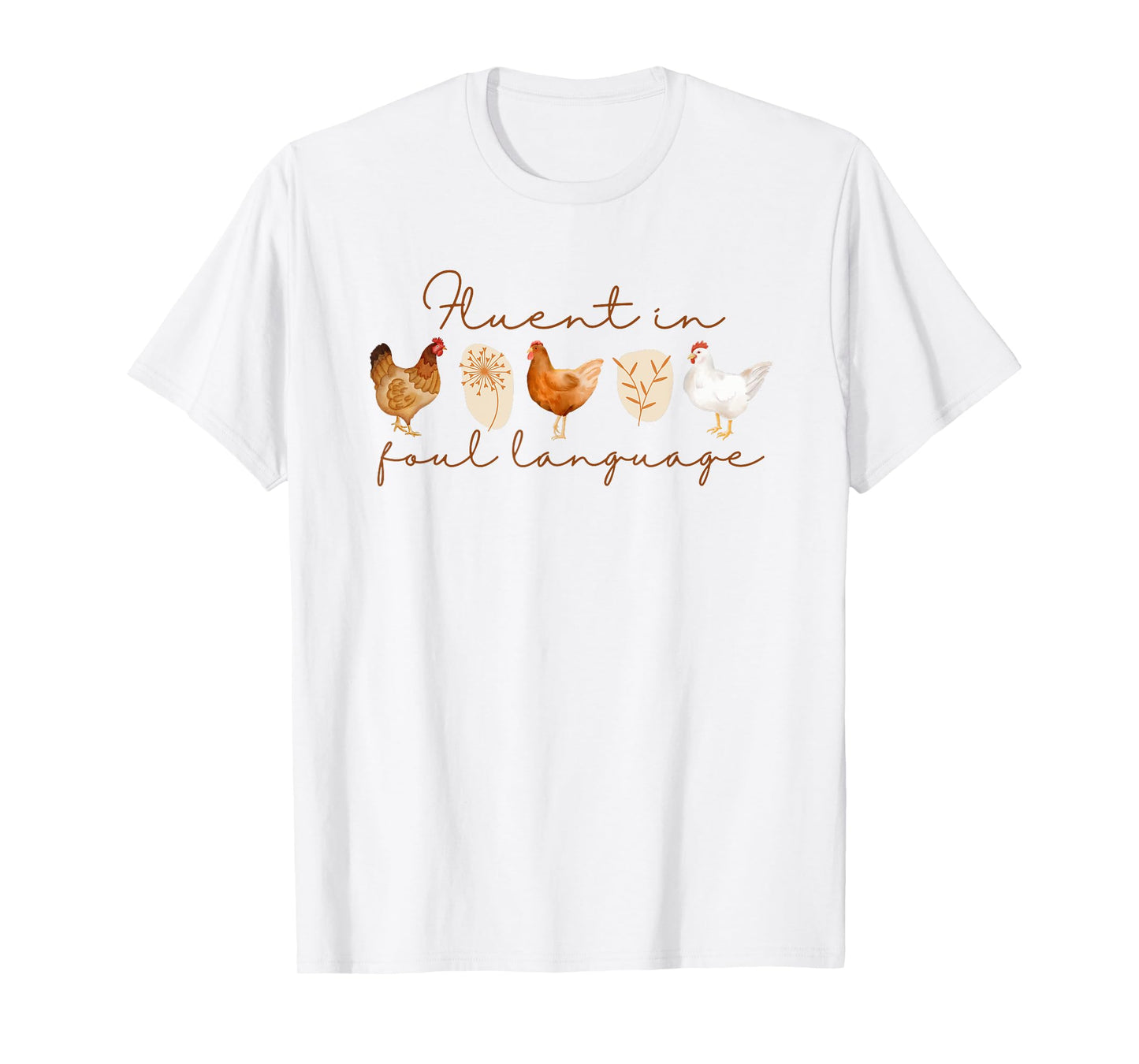 Fluent In Foul Language Funny Vintage Chickens T-Shirt
