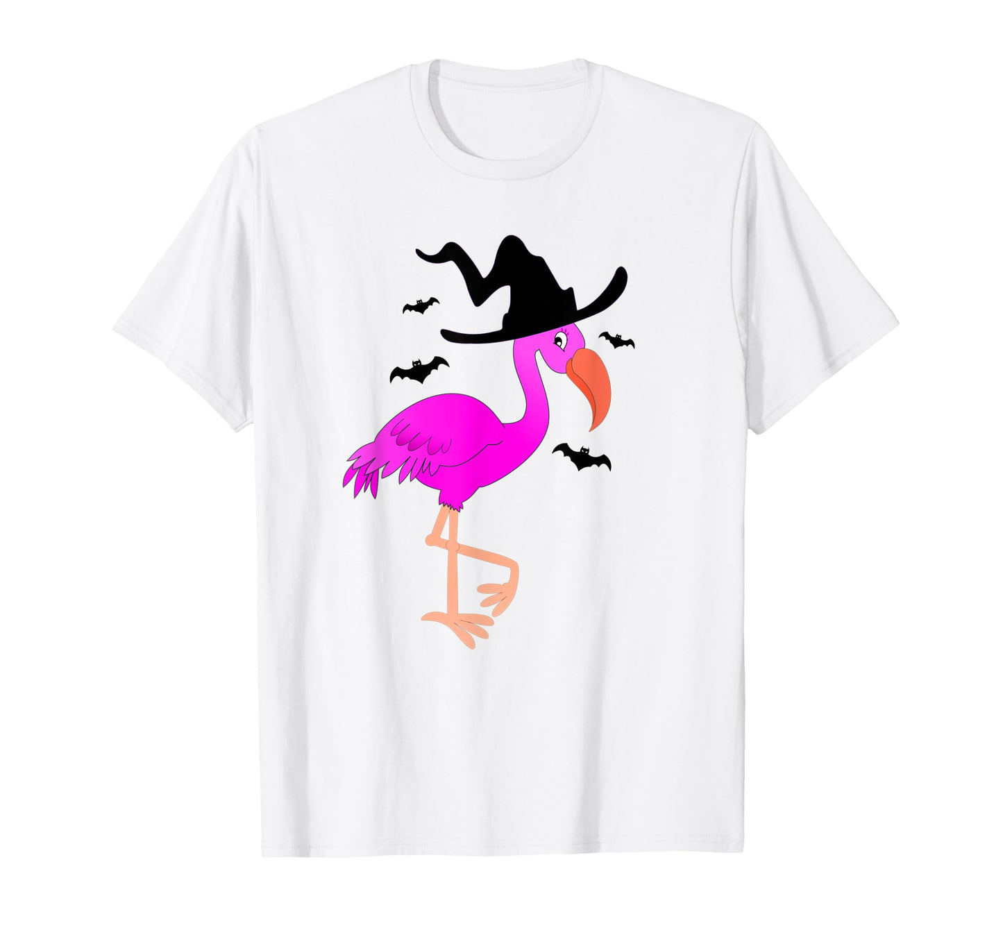 Flamingo Witch Halloween T-Shirt