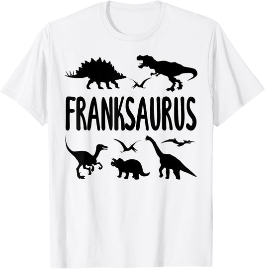 Dinosaur T Rex Frank Franksaurus Boys Dino Name T-Shirt