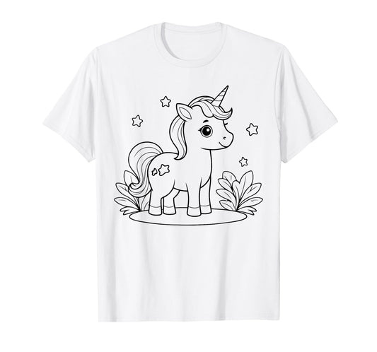 Unicorn to paint and color T-Shirt