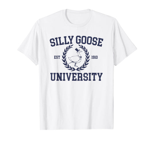 Silly Goose University Funny Silly Goose Meme Bird Lover T-Shirt