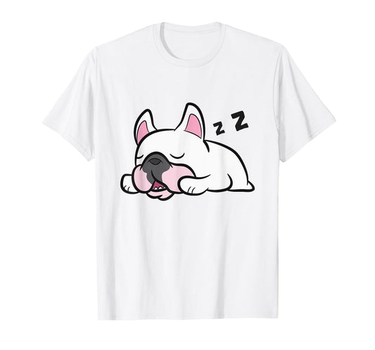 French Bulldog Puppy Sleeping Tired French Bulldog Men Women Girls Kids T-Shirt