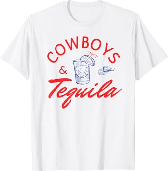 Western Cowgirl Women Country Music Cowboys And Tequila T-Shirt