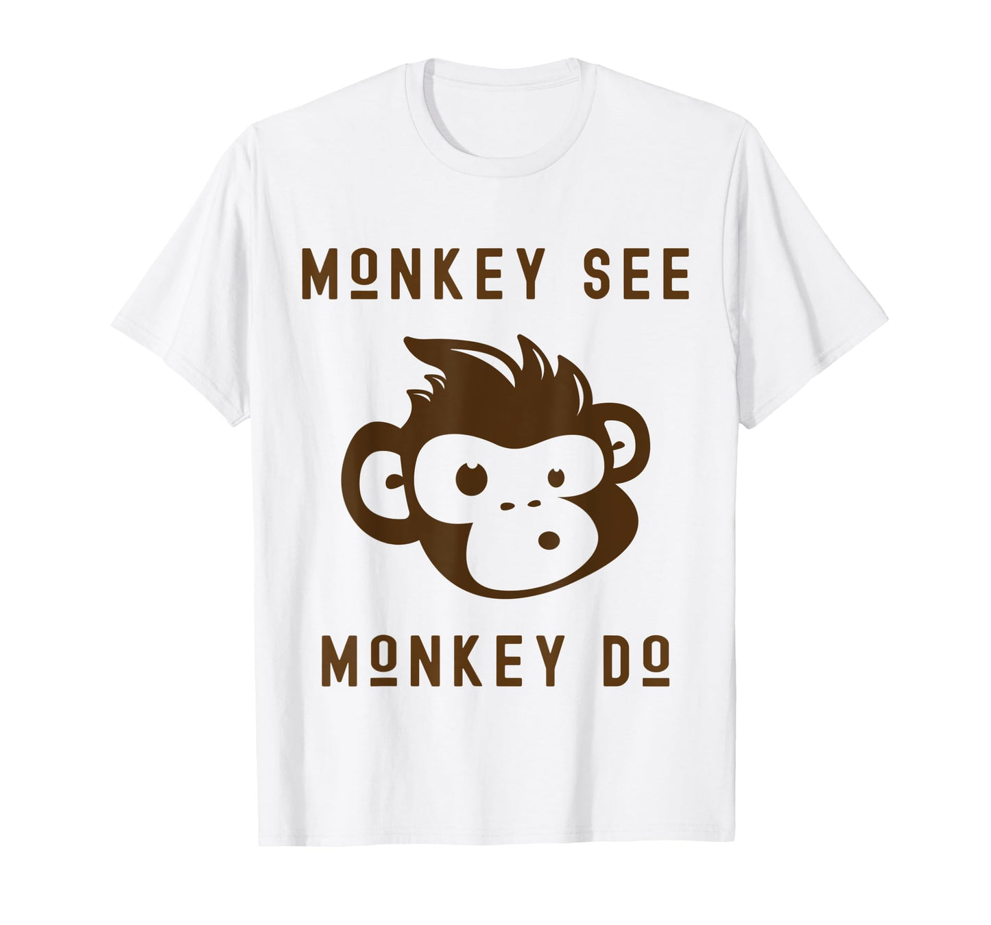 Funny Monkey See Monkey Do Cute Adorable Primate Chimp T-Shirt