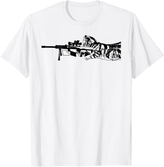 Scout Snipurr Funny Cat Sniper T-Shirt