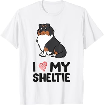 Sheltie Dog I Love My Sheltie T-Shirt for Men Women Kids
