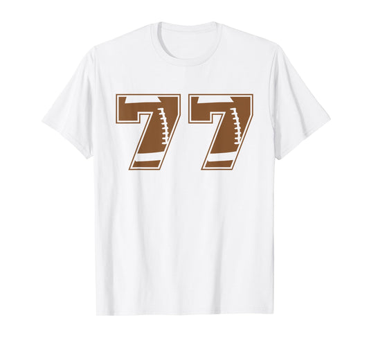 Football 77 Jersey Number T-Shirt