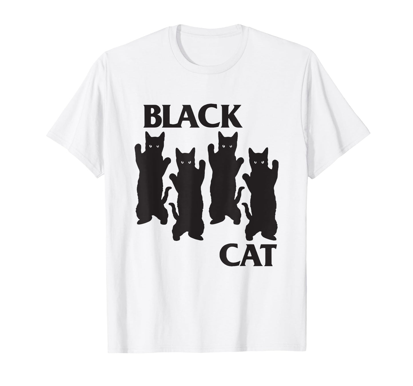 four black cats cat lover mom dad funny T-Shirt