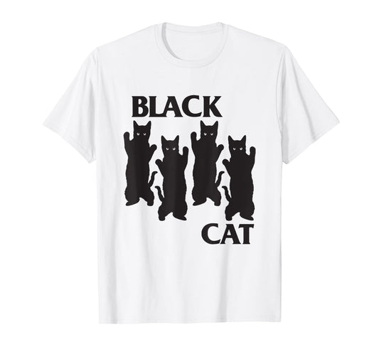 four black cats cat lover mom dad funny T-Shirt