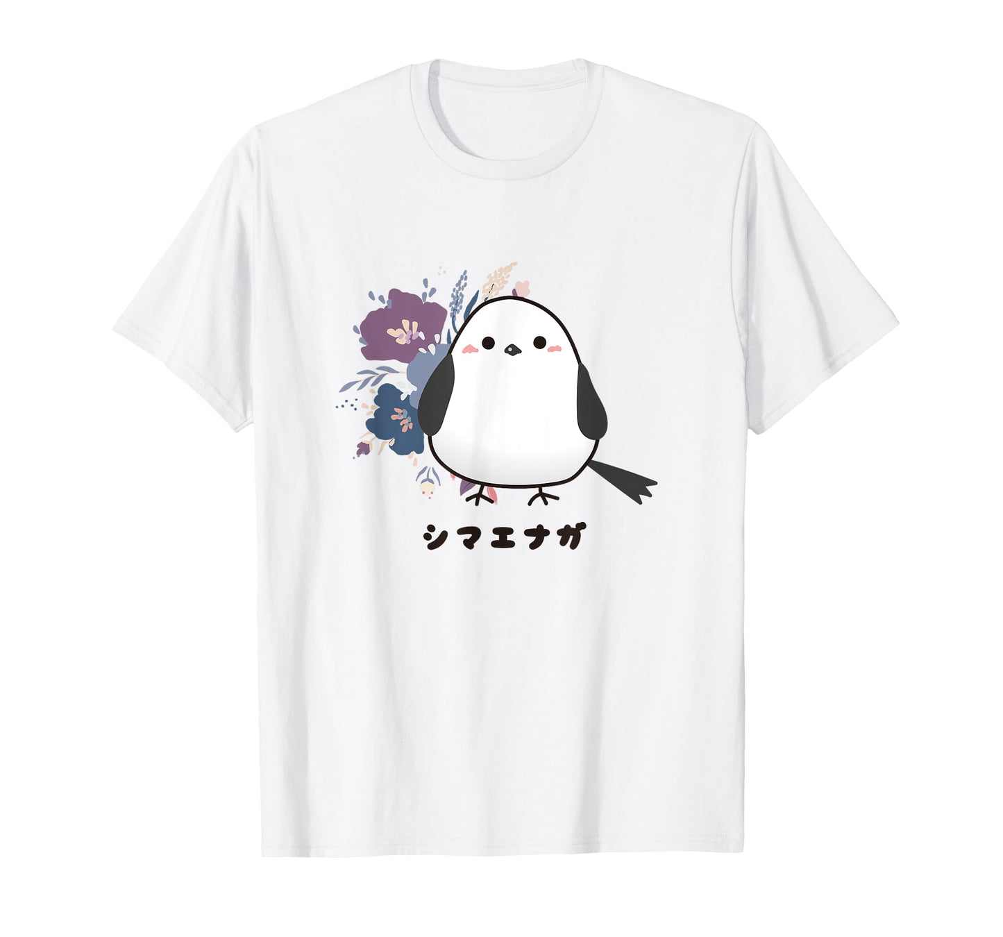 Shima Enaga Bird flower Wild Bird Japan Hokkaido Snow Fairy T-Shirt