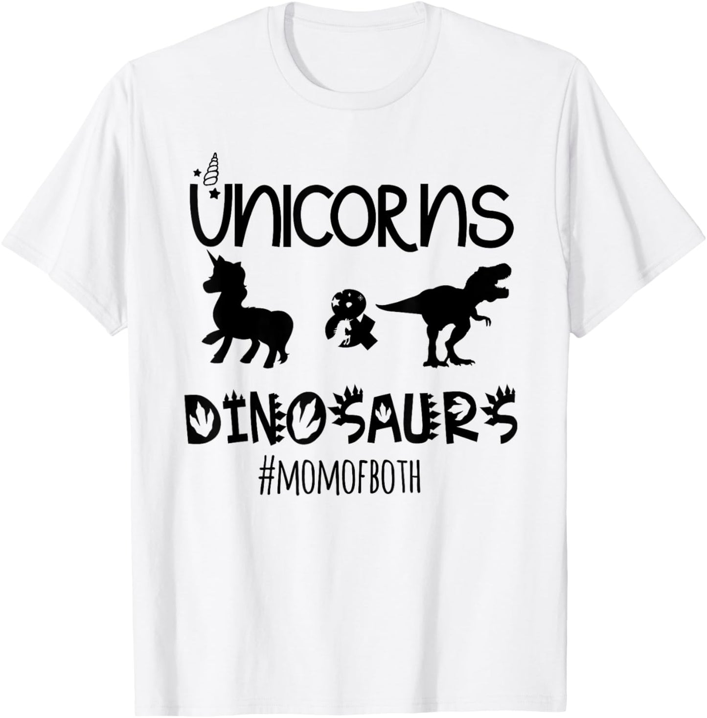 Funny unicorn and dinosaur design for birthday mom T-Shirt