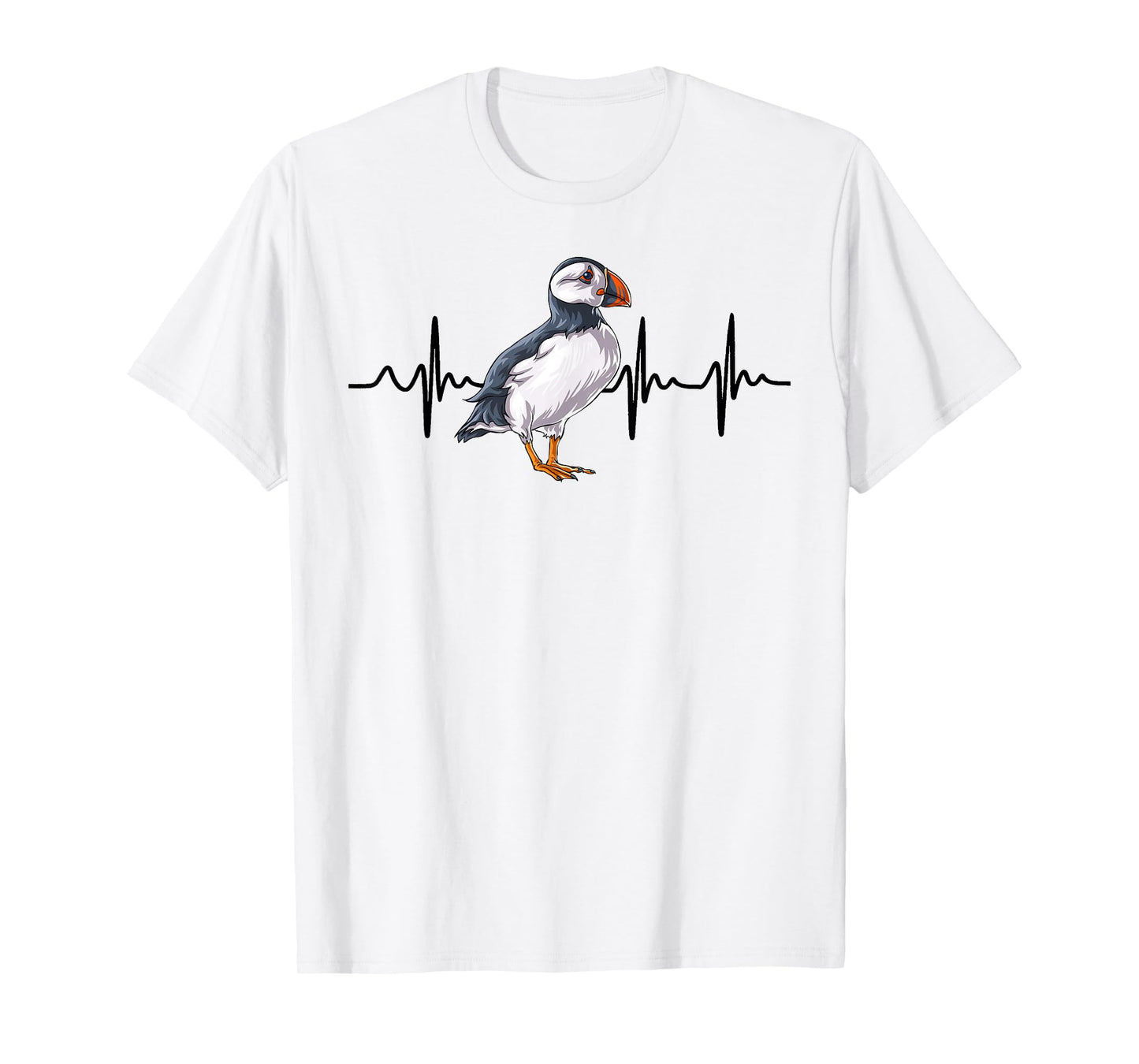 Heartbeat Puffin Bird T-Shirt Funny Animal Lover Gifts T-Shirt