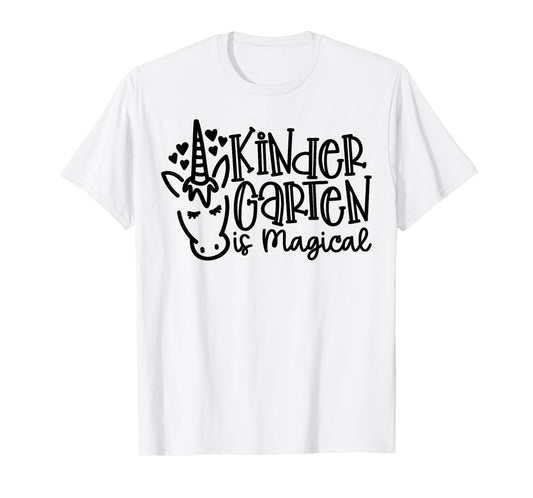 Kindergarten Is Magical Unicorn Vibes First Day Of School T-Shirt