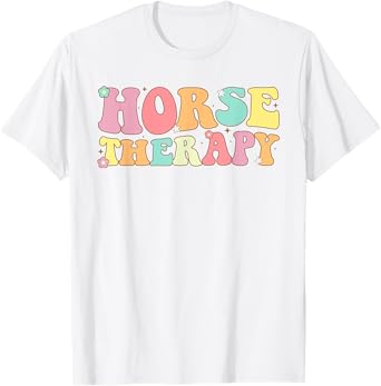 Groovy Equine Therapy Horse Trainer Psychology T-Shirt