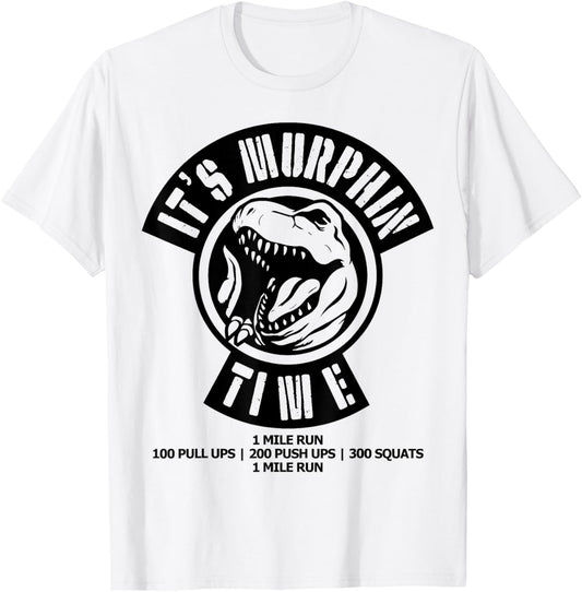 Murph Memorial Day Workout WOD Retro It's Murphin Time Funny T-Shirt