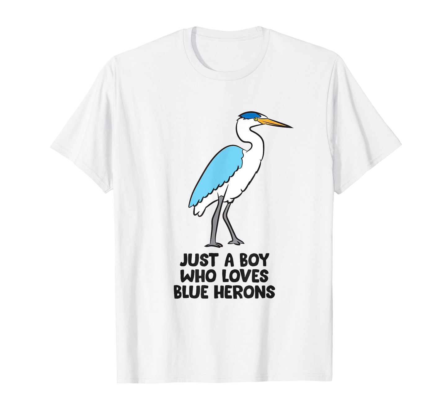 Just a Boy Who Loves Great Blue Heron Birds T-Shirt