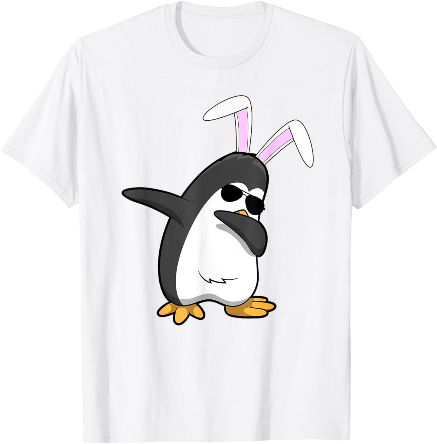 Dabbing Easter Bunny Shirt Penguin Dab Boys Girls Kids Gift T-Shirt