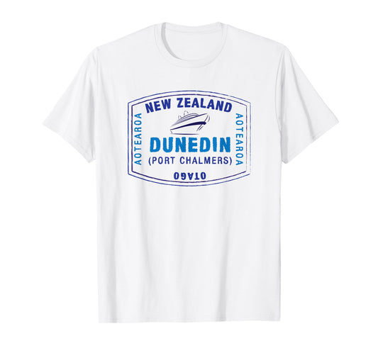 Dunedin New Zealand Passport Stamp Vacation T-shirt