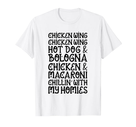 Chicken Wing Chicken Wing Hot Dog and Bologna Shirt Funny T-Shirt