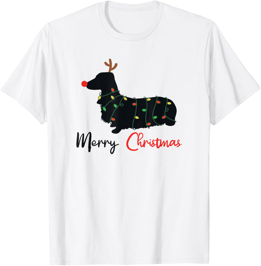 Dachshund Merry Christmas Winter Dogs Christmas T-Shirt