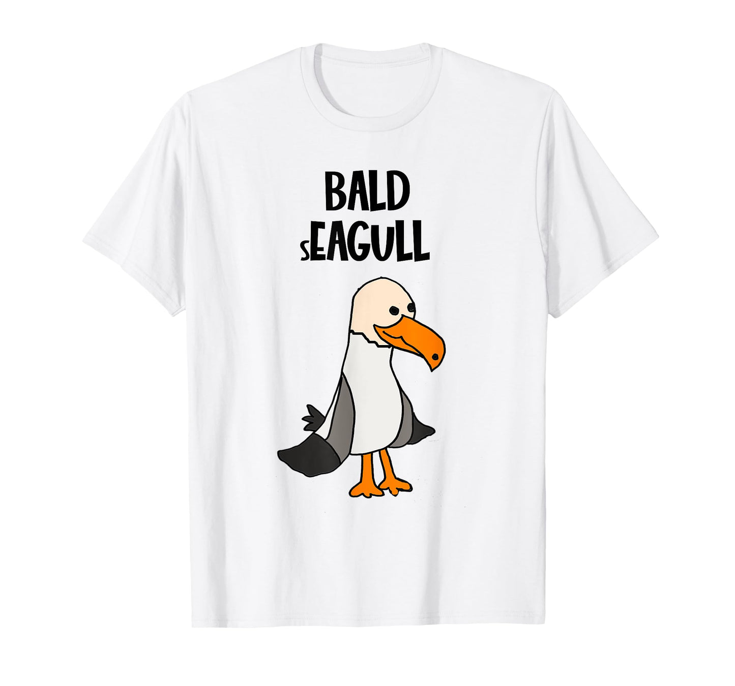 Smileteesfunny Funny Bald Seagull Bald Eagle Beach Pun T-Shirt