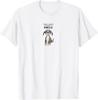 Red and Howling Smile Dog T-Shirt for Men Women Girls Kids