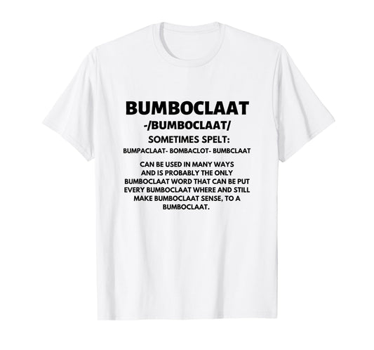Bumboclaat Definition Funny Jamaican Jamaica Slang Flag T-Shirt