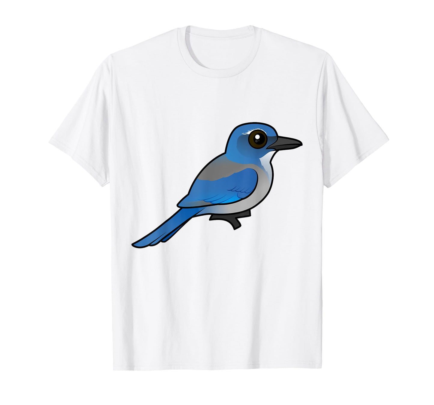 Cute Cartoon Woodhouse's Scrub-Jay Corvid Birdorable Bird T-Shirt