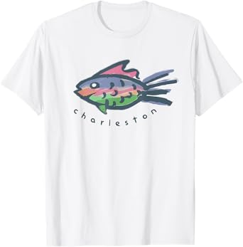 Charleston SC Tropical Fish Graphic T-Shirt