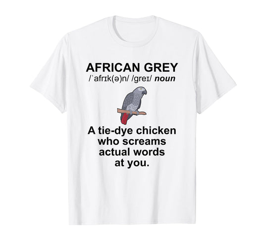 African Grey Owner Definition African Grey Parrot Lover T-Shirt