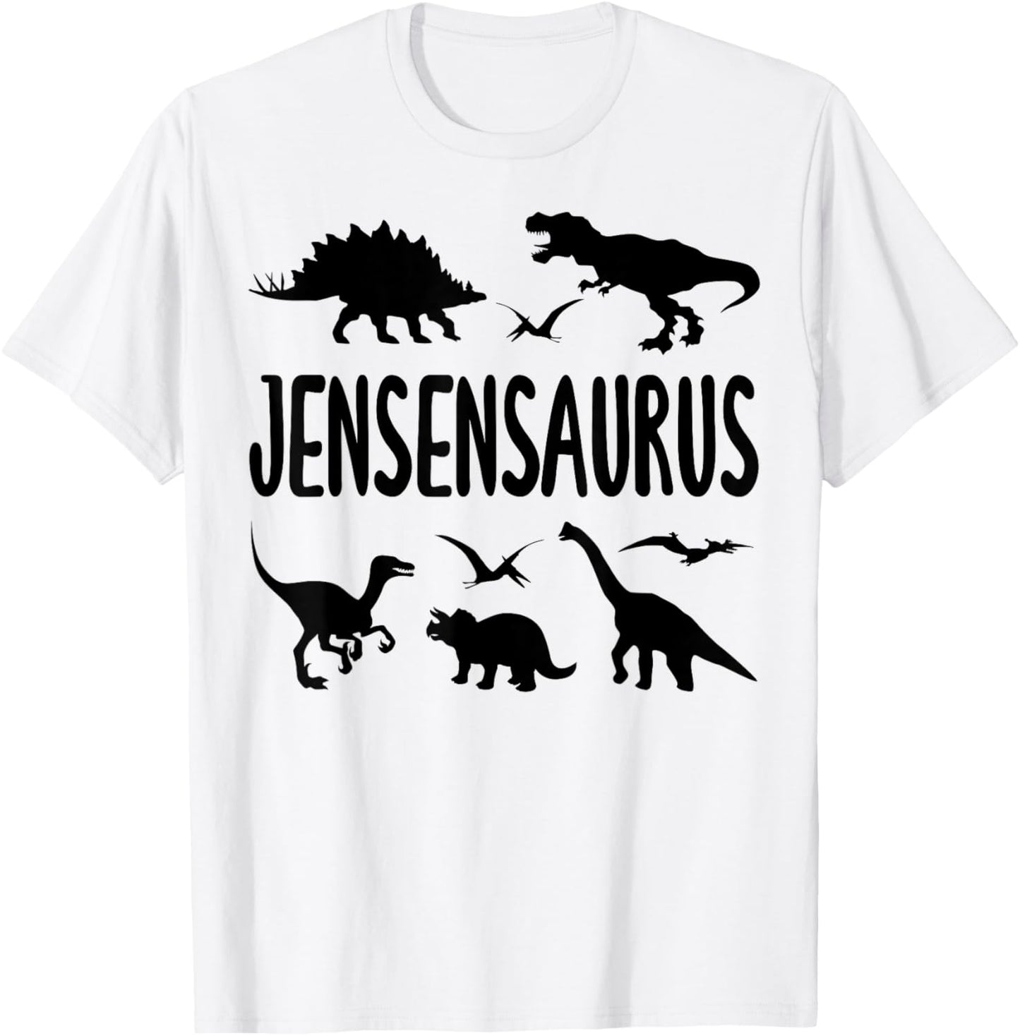 Dinosaur T Rex Jensen Jensensaurus Boys Dino Name T-Shirt