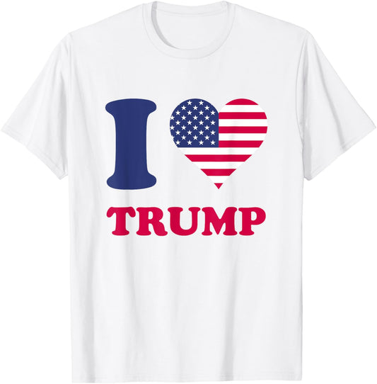 American Flag I Love Trump T-Shirt